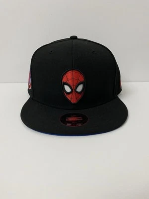 Lids Exclusive Marvel Spiderman Black Fitted Hat 7 5/8 Stitched Logo New - Image 1 of 4