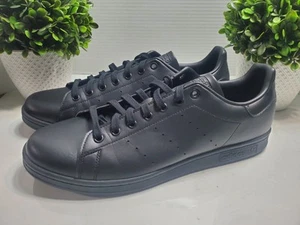 Adidas Men's Originals Stan Smith Triple Black Men's Sneakers⚫Size 12.5 - Picture 1 of 8