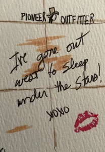 ACEO Aquarell Kunst von PJ, Kunstkarte 2,5 x 3,5:unter den Sternen - Bild 1 von 2