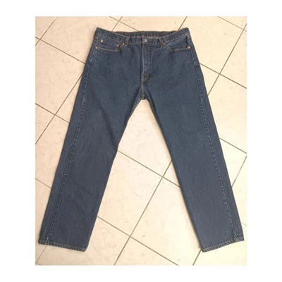 Levi's 505 Jeans Mens W40 L32 Dark Wash Straight Leg Button Fly Denim - Image 1 of 4