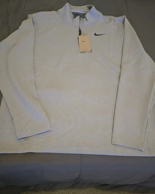 Nike Dri-Fit Golf Pullover Gray Black 1/4 Zip Long Sleeve Mens XL - Image 1 of 4