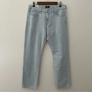 Denim lavado azul claro recto bajo 7 For All Mankind en Las Palmas talla 29X32 nuevo con etiquetas - Imagen 1 de 8
