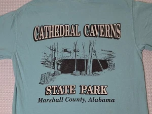 Cathedral Caverns State Park Alabama Souvenir Light Green Cotton T-shirt Size S - Picture 1 of 8