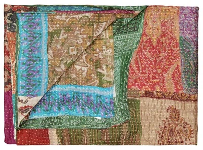 Taj Hotel Kantha Silk Blend Throw | Multi04 | 50"x70" Foto 1 de 3