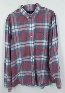 Vineyard Vines Shirt Adult Men’s M Medium Button Up Slim Fit Tucker Blue Plaid - Picture 1 of 5