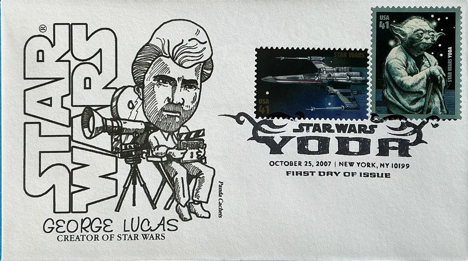 PANDA 4205 Yoda Reprint George Lucas Creator of Star Wars X-Wing Starfighter  - Image 1 of 1