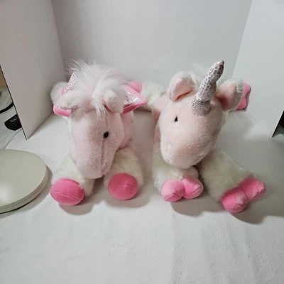 Peluche Commonwealth Unicorn and Pegasus 1999 16" rosa  Foto 1 de 4