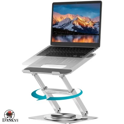 Elevador giratorio 360° de alto rendimiento para computadora portátil - Solución ergonómica de escritorio para 10-17" Foto 1 de 4