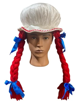 Sombrero de gorro Raggedy Ann con trenzas talla infantil Foto 1 de 4