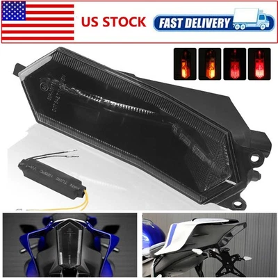 Luz de freno trasera LED integrada intermitente para YAMAHA YZF R1/R1S/R1M R6 R7 Foto 1 de 4