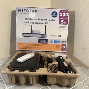 NetGear Wireless-N Modem Router und USB Adapter Kit (DGNB2100) - Bild 1 von 5