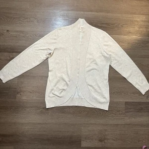 Faded Glory Damen Strickjacke Pullover Creme Elfenbein, Gr. L (12-14) - Bild 1 von 8