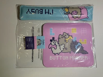 New Pusheen Box Gamer Box Mousepad And Wrist Rest Blue Cute Cat Gaming Accessory - Image 1 of 4