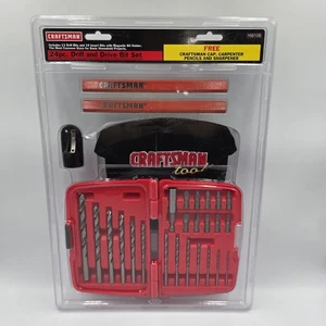 Craftsman 24pc Bohrer & Antrieb Bit Set 66108 mit Hut, Bleistiften & Anspitzer NOS - Bild 1 von 5