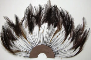 MOLINETE DE UNA PLUMA - MARRÓN Plumas Hackle; Diademas/Cuentas/Sombreros/Almohadillas/Disfraz - Imagen 1 de 1