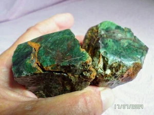 Chrome Chalcedone Jade Roughs - Picture 1 of 9