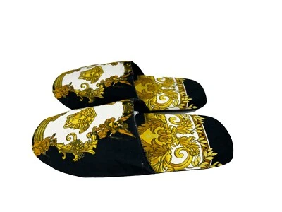 Versace La Medusa Head Cotton Slippers - Image 1 of 3
