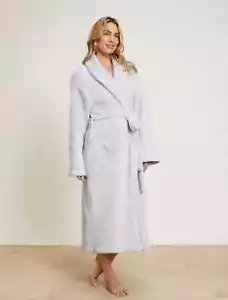 Nuevo $135 Barefoot Dreams CozyChic Bata Jaspeada para Adultos, Océano/Blanco, Talla 1 - Imagen 1 de 7