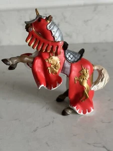 PAPO 39248 Reared Up Horse With Unicorn - Red - 2006 Retired - Picture 1 of 5
