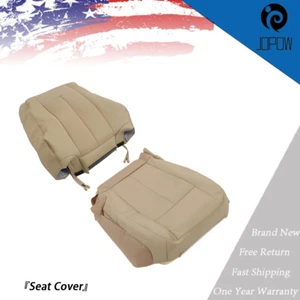 Cubierta de asiento inferior y superior del conductor de cuero tostado camel para Ford Expedition 07-2013 14 - Imagen 1 de 21