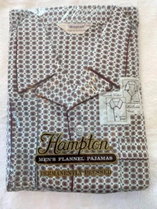 NEW Vintage Hampton Permanent Press FLANNEL Pajamas 2 Piece Set Large Men - Picture 1 of 1