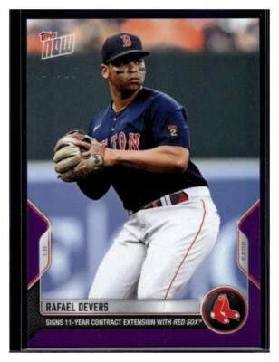 2022 Topps Now Offseason #OS-56 Rafael Devers Purple Parallel Card #d /25 - Image 1 of 2