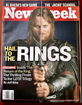 Newsweek  HAIL TO THE RINGS Dec 1, 2003 MAGAZINE Michael Jackson Al Qaeda NEW - Image 1 of 4