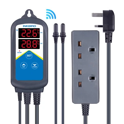 Inkbird 230V WIFI Temperature Control Dual Probe Only Heat Fish Tank Aquarium UK - Image 1 of 4