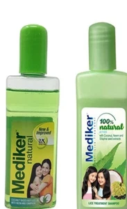 Mediker Shampoo e Olio per Capelli Trattamento Anti Pidocchi con Neem Cocco Confezione Combo 50ml - Foto 1 di 4