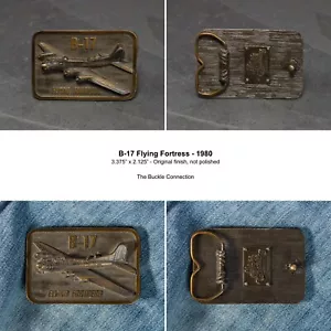 B17 Flying Fortress Belt Buckle Metal WWII Army Air Force Military Collector - Picture 1 of 5