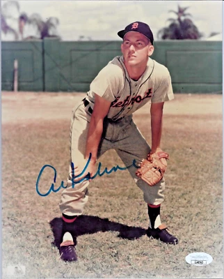 Al Kaline, Detroit Tigers — Autographed 8 x 10 — JSA Authenticated - Image 1 of 2