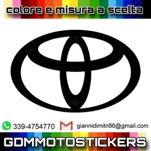 Adesivo PRESPAZIATO replica logo TOYOTA misura e colore a scelta - Imagen 1 de 18