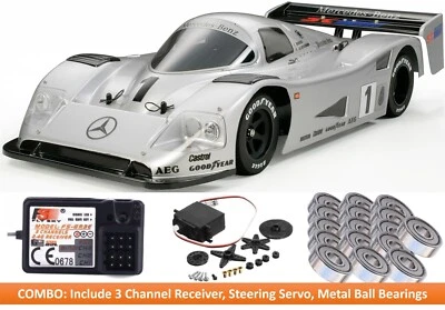 COMBO Tamiya Mercedes Benz C11 1:10 RC Sprint Car  Silver 47484 Limited edition - Image 1 of 4