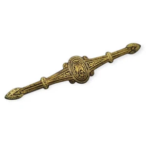Broche de damasquinado antiguo, oro de Toledo, estilo tradicional y artesanal, 1 - Foto 1 di 10