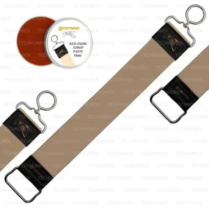MESSERKLINGE RASIERMESSER SCHÄRFEN HONEN LEDER STROP EISENOXID PASTE - Bild 1 von 4