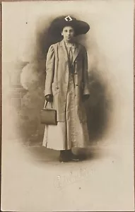 RPPC Joven Dama Eduardiana Hermosa Antigua Foto Real Postal c1910 - Imagen 1 de 7