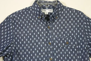 Old Navy Shirt Short Sleeve Button Up Blue Relaxed Fit Small - Picture 1 of 8