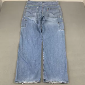 Jeans vintage Levis para hombre 36x32 azul carpintero holgados desgastados denim grunge Y2K - Imagen 1 de 19
