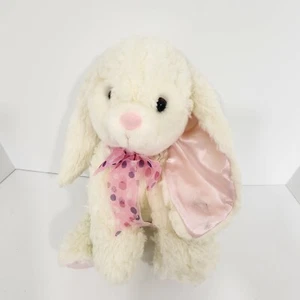 Target Corporation White Bunny Rabbit Plush Pink Bow Floppy Ears Polka Dot - Picture 1 of 9