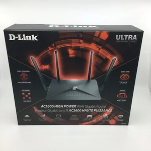D-Link AC2600 High Power Wi-Fi Gigabit Router MU-MIMO Dual Core 4K HD SmartBeam - Picture 1 of 17