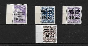 España. Barcelona- Telégrafos. Edifil nº 17/20**. Valor 595 Euros. Certificado - Picture 1 of 3