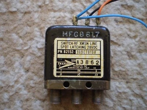 Transco 82152-909C70100 RF Coaxial Line Switch 28VDC SPDT Latching Relay 3 SMA - Picture 1 of 4