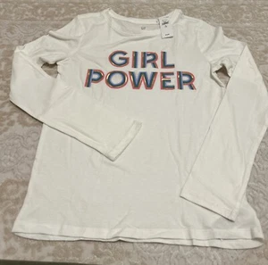 Gap Kids Girls Size XL (12) White Long Sleeve Graphic T-Shirt - Picture 1 of 5