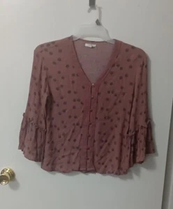 Matrices Pink Bell Sleeve Blouse  Size Xs - Picture 1 of 7