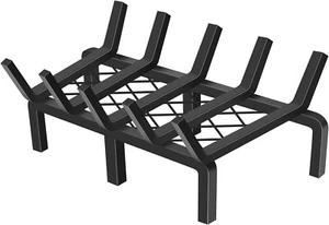 17" Fireplace Grate Heavy Duty Fire Grates 1/2" Solid Steel Mesh Ember Retainer - Picture 1 of 13