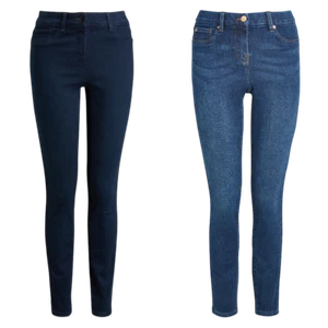 Ladies N@@t Skinny Jeans Blue Button with Zip Fly Sizes 6 - 18 - Picture 1 of 3