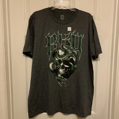 Auténtica Camisa Randy Orton WWE ~ 2018 XL Gris ~ Nueva con Pegatina Holográfica Foto 1 de 4