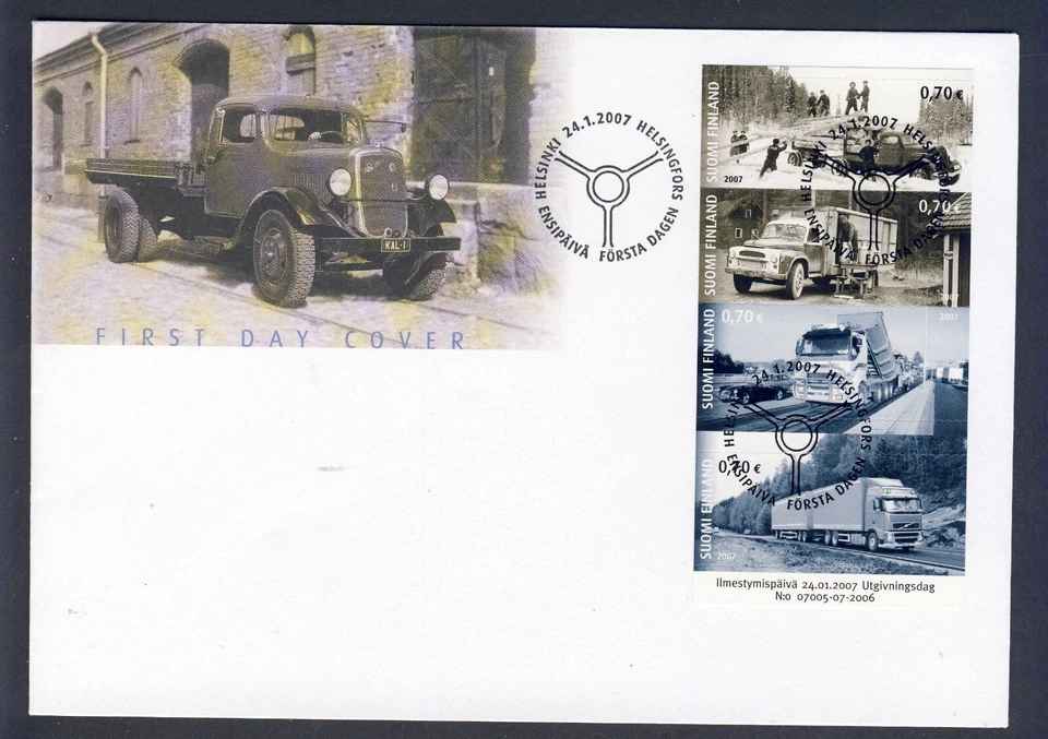 Finland FDC 2007 Trucks - Image 1 of 1