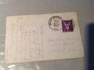 Aug 14,1945 WWII 3C Win The War Postage Stamp on Middlesex, PA Photo Post Card - Picture 1 of 3