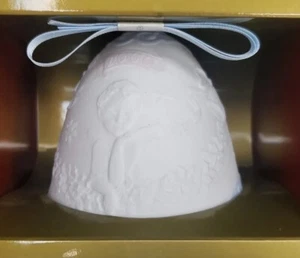 Lladro Weihnachtsglocke Ornament 2000 Porzellan Cherub Baby - Bild 1 von 6